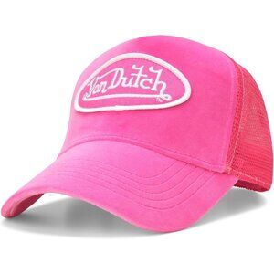 Men's Pink Trucker Hat Curved Mesh Back Retro Classic Adjustable Baseball Cap